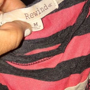 Rewind striped long sleeve shirt with 2 lil pockets on front left